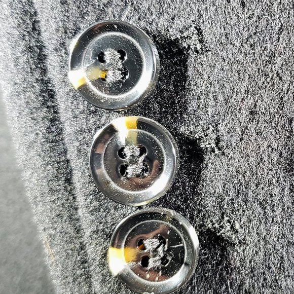 Mantoni NWT- 42R Black-Wool/Cashmere Car Coat 3/4 - Picture 8 of 16